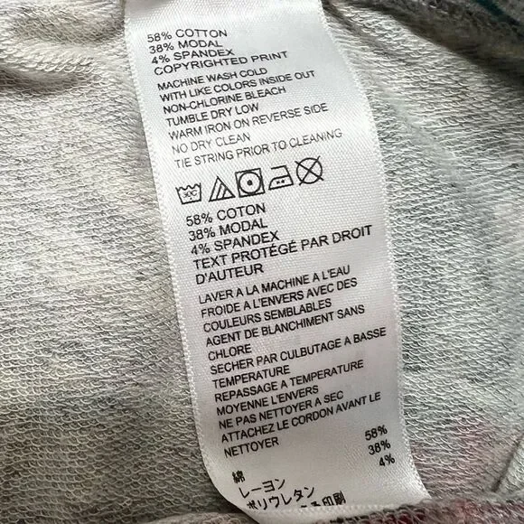 Tommy Bahama floral jersey skirt hibiscus print gray medium cotton drawstring - Picture 8 of 9